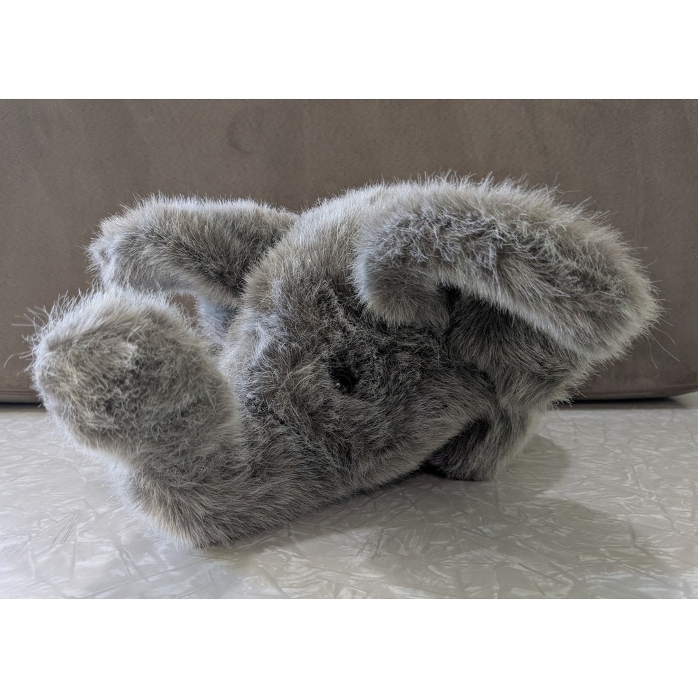 SKM Elephant Gray Plush Stuffed Animal Shaggy Floppy Ears 16 Inch Zoo Safari